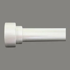 Silver 1 inch Curtain Rods with Finials fixtures. 16" - 32" Drapery Rod