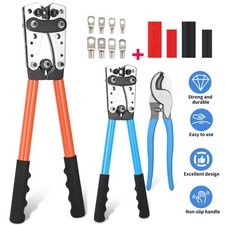 Heavy Duty Battery Cable Crimping Tool Wire Lugs Crimper Terminal Copper Lugs