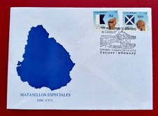 URUGUAY * TIMBRE POSTAL SPÉCIAL - 100 ANS DU PONT TOURNANT CARMELO - COUVERTURE YVERT #2549/2550