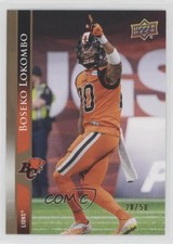 2021 Upper Deck CFL Gold 28/50 Boseko Lokombo Bo Lokombo #177 0nk