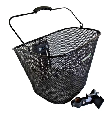 Basil Fahrradkorb vorne abnehmbar komplett m. Halter 35,5x24,5x28 cm 10l max 5kg - Bild 1 von 4