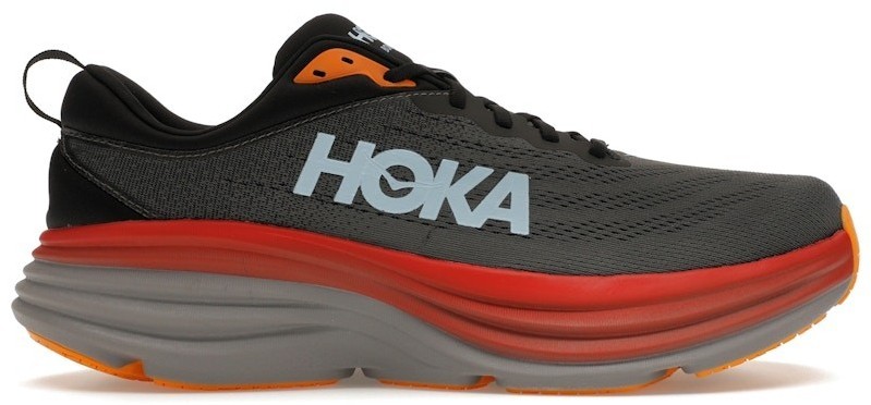 Hoka One One HOKA Bondi 8 Anthracite Blue Red for sale | eBay UK display picture 3