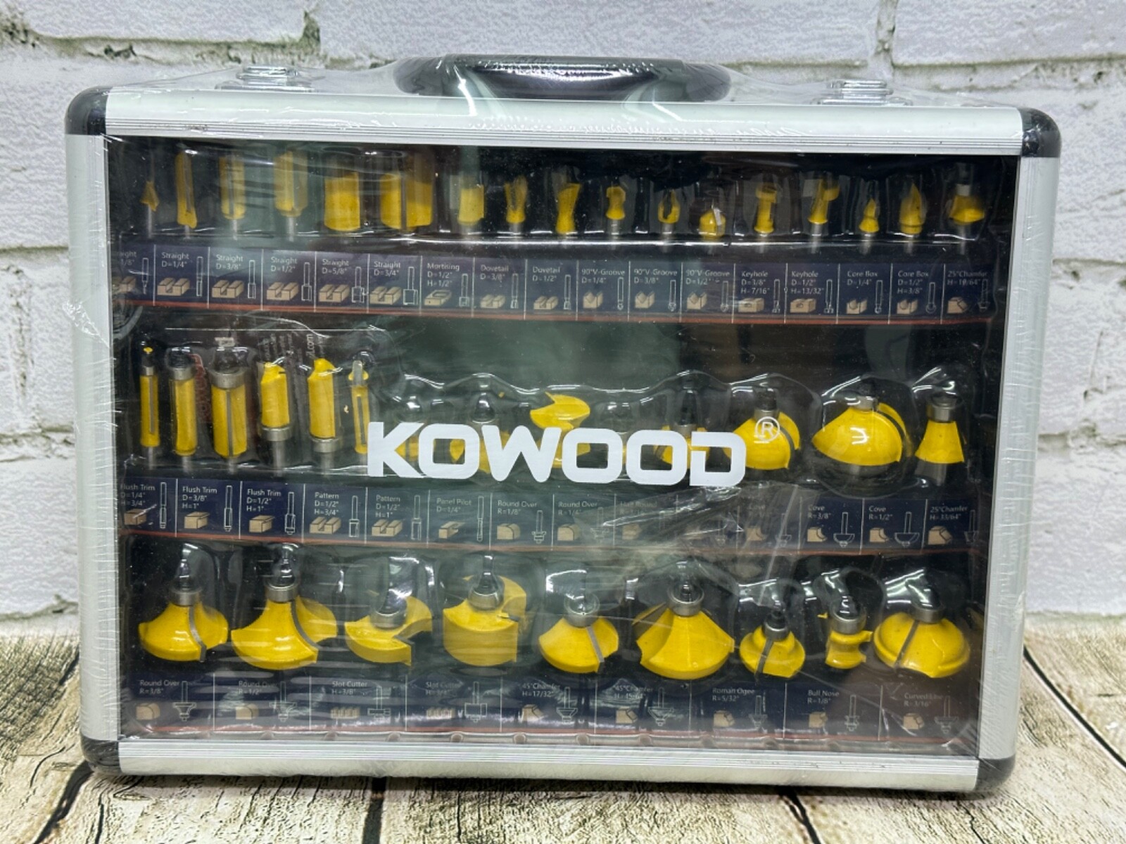 KOWOOD Router Bits Set of 40 Pieces, 1/4 Inch Shank, 40A Expert Router Bit Kit.