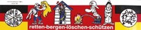 Schild Mit Saugnapf - Retten Bergen LöSchen - 307771 - Gr. Ca. 26,5 X 8,5 Cm -