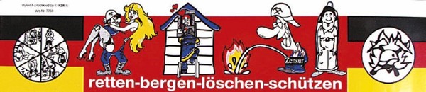 Schild Mit Saugnapf - Retten Bergen LöSchen - 307771 - Gr. Ca. 26,5 X 8,5 Cm --image