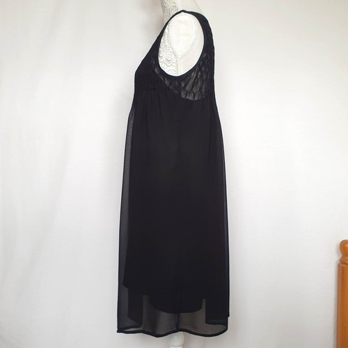 Mango Sleeveless Midi Dress with Slip Black Party UK 10/12 Excellent Summer - Picture 2 of 8