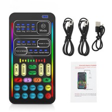 I9 Mini Bluetooth Voice Changer Sound Card - Ultra-Thin, Portable Live Audio Mix