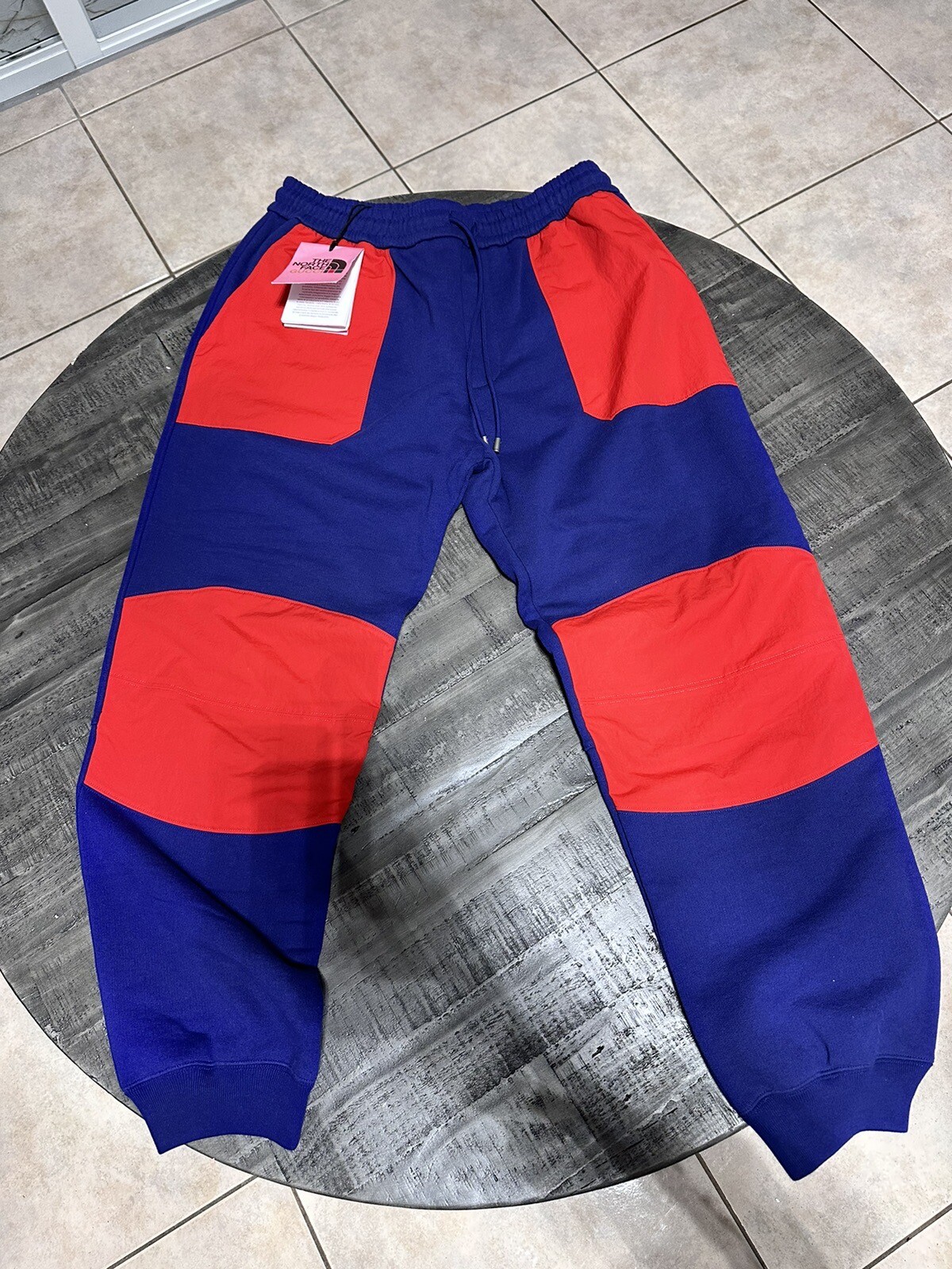 Authentic Men's The North Face X Gucci Blue Joggers Pants Sweatpants New Sz M