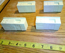 4 Vintage 1950s Marx dollhouse furniture kitchen sinks stoves