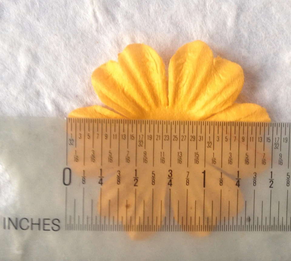 10 Flores Pétalos Flores Calabaza Naranja Calabaza Hecho a Mano Morera Papel Otoño  Foto 3 de 4