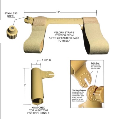 fish and chum rod holder Holders Mount to a 2 receiver hitch. Catch Cover Rod Holder w/1"-Clamp