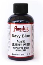 Angelus Brand Acrylic Leather Paint Waterproof Navy Blue - 4.oz