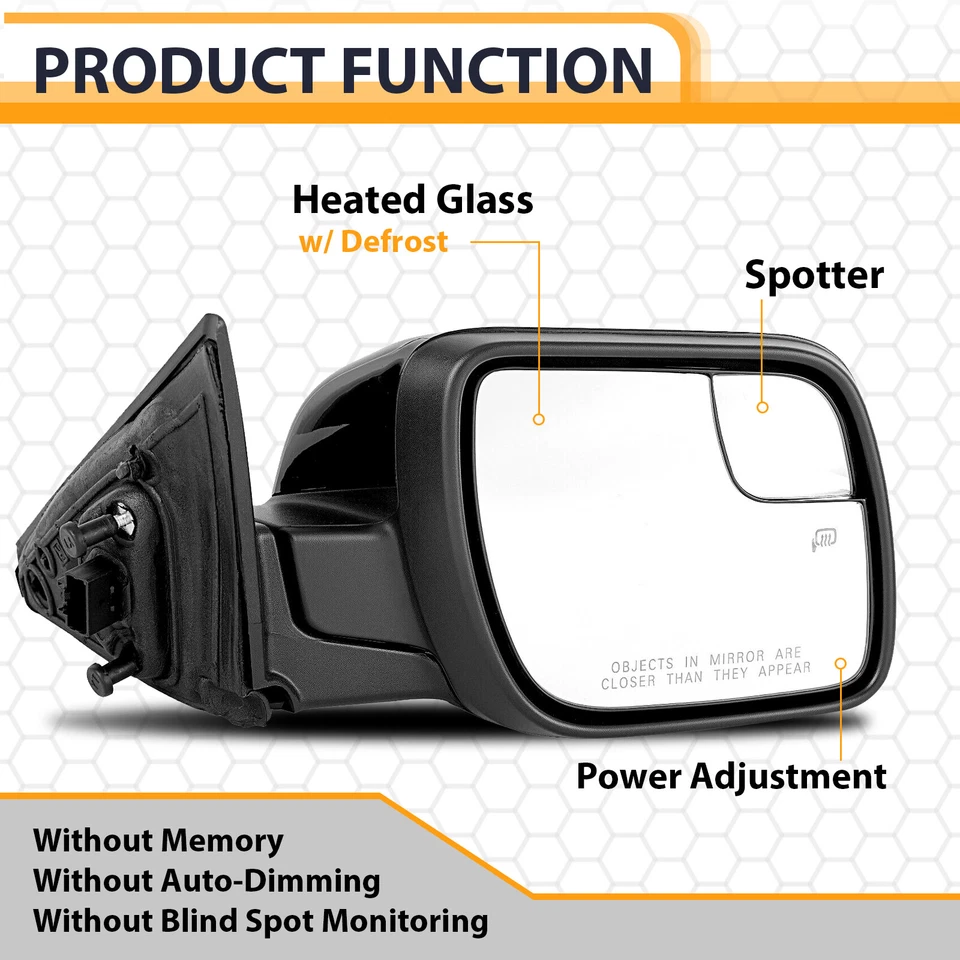 For 16-19 Ford Explorer Passenger Right Side Heated Mirror Puddle Signal 7 Pin - Image 3 of 4