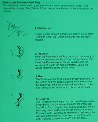 Coloplast Peristeen Stop Bowel Leakage Fecal Incontinence Insert Plug 1pc Small