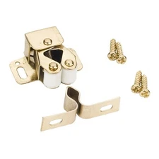 Polished Brass Cabinet Door Double Roller Catch & Strike Kitchen Furniture Latch