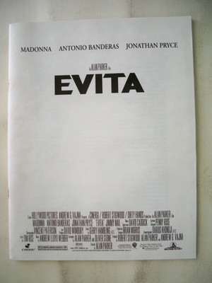 EVITA Press Kit MADONNA / ANTONIO BANDERAS / JONATHAN PRYCE / JIMMY NAIL 1996