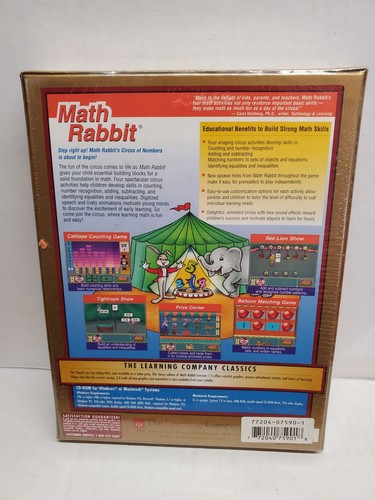 The Learning Company Classics Math Rabbit Computer Game - 1996 Edition - Vintage - Picture 2 of 5