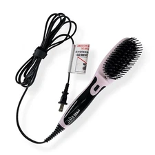 Eva NYC HMS0010 Healthy Heat Thermal Straightening Hair Brush Pink Corded 47W