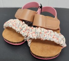 Infant Girls Floral Footbed Sandals By Wonder Nation - Multiple Sizes - New