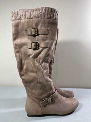 SIDE ZIP KNEE HIGH AIEEDA BOOTS SIZE 