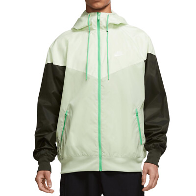 NIKE Woven Windrunner Hooded Jacket sz S Small Honeydew Ice Green Windbreaker