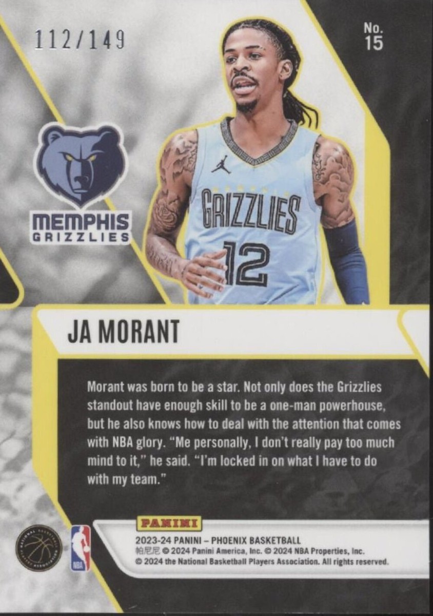 Ja Morant 2023-24 Panini Phoenix Fade to Black Green Atomic Ja Morant 2023-24 Panini Phoenix Fade to Black Green Atomic