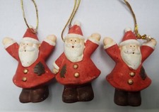 3x Weihnachtsmann Keramik Nikolaus #02