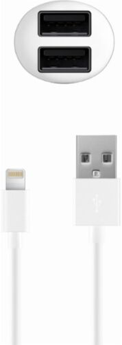 Just Wireless - Apple MFi Double Car Charger Life Time Warranty - White - NEW - Picture 3 of 4