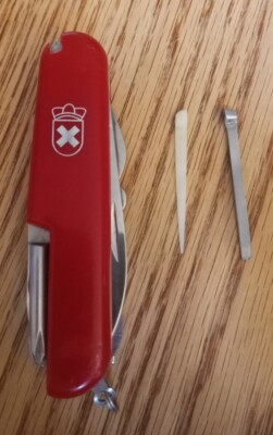 13-Function Multi-Tool Folding Utility Knife Stainless Steel Toothpick Tweezers 