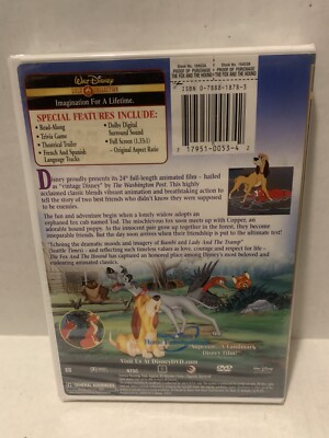 The Fox and the Hound (DVD, 2000, Gold Collection) Disney SEALED