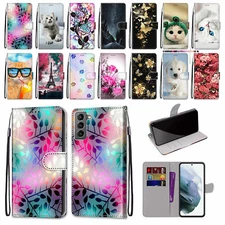 For Samsung S22 Plus Ultra Pattern Leather Wallet Shockproof Magnetic Phone Case