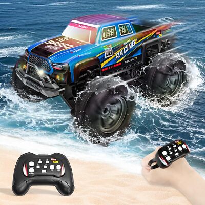 Voiture Télécommandée Tout Terrain Amphibie 4WD Monster Truck