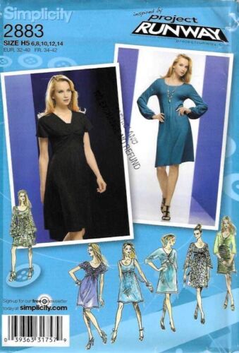 Simplicity 2883 Dress Sewing Pattern Project Runway Size 6-8-10-12-14 Uncut - Picture 1 of 2