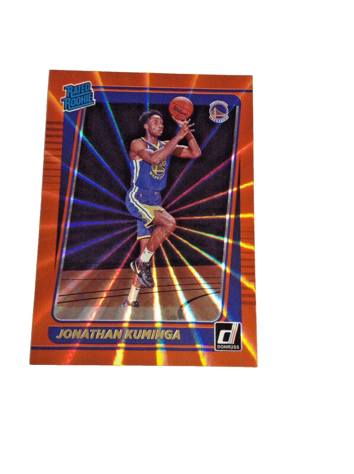 2021-22 Panini Donruss - Rated Rookie Holo Orange Laser #240 Jonathan Kuminga