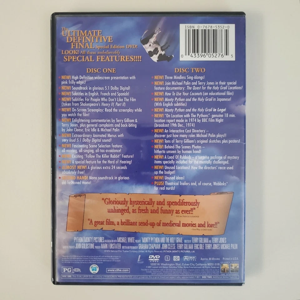 Monty Python and the Holy Grail (DVD, 2001, 2-Disc Set, Special Edition) - Image 3 of 3