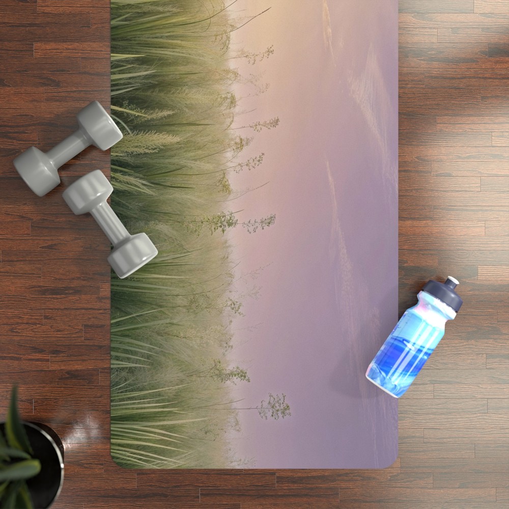 Meadow Sunrise Non-Slip Yoga Mat for Meditation Relaxation Gift