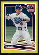 2024 Panini USA Baseball Gold Prizm Drew Davis Gold SSP Rookie /10 USA #39