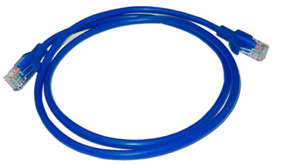 Cable-CAT5E   Patch cable TYPECM 24AWG/4PRS 75 TIA/EIA-568B 2 CAT5E, Blue, 3.6ft