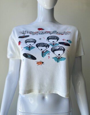 Vintage BEATLES T Shirt 60s M L Women RARE Vicki Robin Single