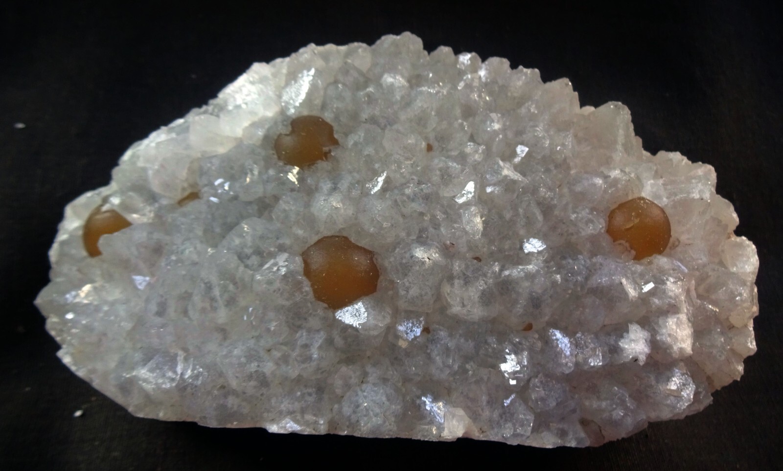 Stunning fluorite balls on quartz matrix mineral specimen 13.2mm