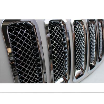 Front Grille Grill Mesh Insert Trim Cover for 11-16 Jeep Patriot Chrome 7pc ABS
