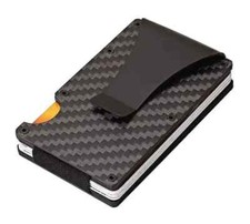 Men Carbon Fiber Credit Card Holder Wallet New Minimalist Blocking Slim Metal Ca