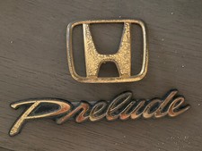 1992-1996 Honda Prelude Optional Gold Emblem Set Oem Jdm Bb1 Bb4 Vtec H22 Rare