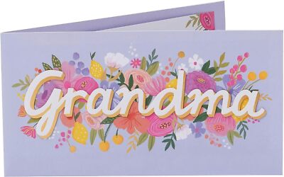 Geburtstagskarte 3D Blume & kräftige Schrift Design Oma