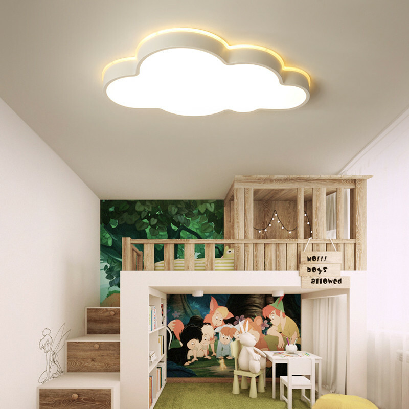 Modern Acrylic Cloud LED Flush Mount Ceiling Light with Dimming-image