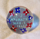 Antique Union Glass Co. Personalized Dated 1911 Art Glass Paper Weight ~ Superb! — photo 1