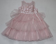 Girls JONA MICHELLE Pink Dress Sheer Tulle Party Size 6