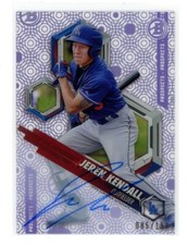 2018 Bowman High Tek Prospects Purple Rainbow Diffractor /150 Jeren Kendall Auto