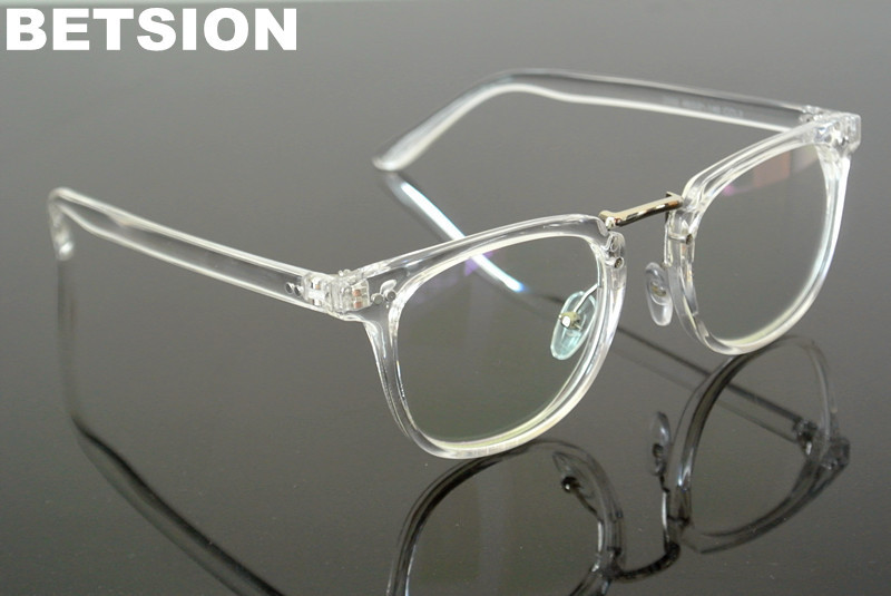 Transparent Clear Reading Glasses Full Rim Readers Retro Glasses +50