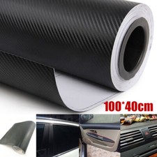 3D Carbon Fiber Black Car Interior Molding Trim Film Sticker Decor Accessories 